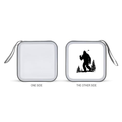 Funny Silhouette Carrying A Single Golf Club CD Case DVD Storage Case Portable for Car Home Travel