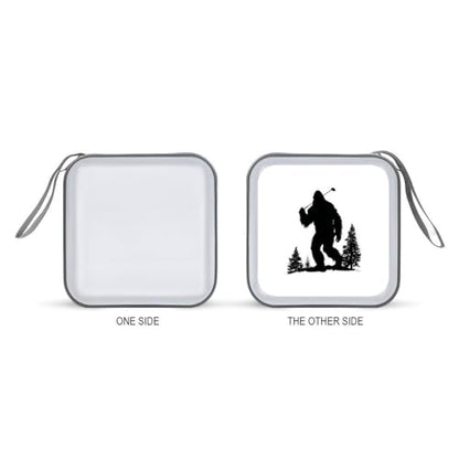 Funny Silhouette Carrying A Single Golf Club CD Case DVD Storage Case Portable for Car Home Travel