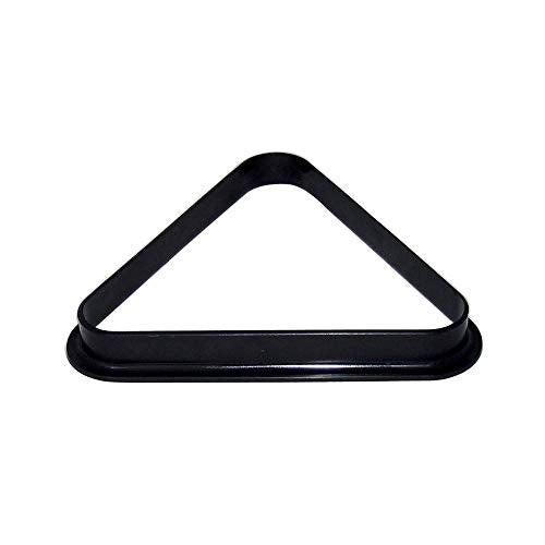 Hathaway Pool Table Triangle Rack – Durable Plastic Billiard Ball Racking Frame for 2.25-in Regulation Billiards Balls – Smooth Molded Design – 12.25-in, Black