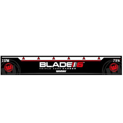 Winmau Darts Oche Line - High Visibility Throw Line Marker with Toe Markers for Consistent Stance - Self-Adhesive, Sticks to Hard Floors (Wood/Tile/Laminate) - Regulation Distance - style: Blade 6
