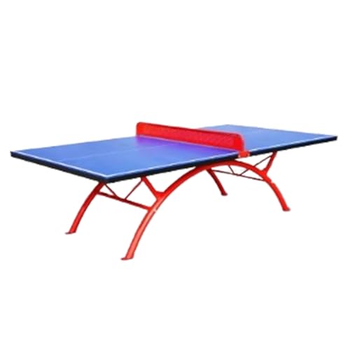 Weatherproof Ping Pong Table, Indoor Outdoor Foldable Table Tennis Table with Net Post for Outdoor Courtyard and School - color: A