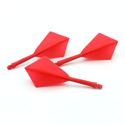 CUESOUL ROST Integrated Dart Shaft and Flights Medium,Diamond Shape,Set of 3 - color: Red