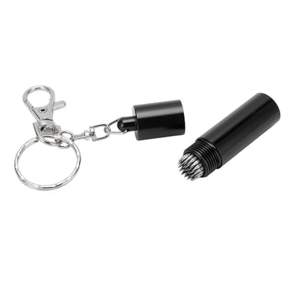 Billiard Cue Tip Tool with Keychain – Billiard Pool Snooker Stick Shaper Cue Tip Pick Pricking Pin Grinding Repair Tool for Snooker Pool Cue Tips - color: Black