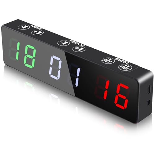 PELLOR Mini Digital Scoreboard, Portable Magnetic Electronic Scoreboard Built in Rechargeable Battery for Indoor&Outdoor Games