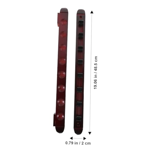 POPETPOP 1Set Wooden Wall Mounted Pool Cue Rack Decorative Pole Storage for Billiard Sticks Reliable Cue Holder and for Billiard Enthusiasts Rustic Wine