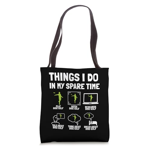 Disc Golf Spare Time Frisbee Player Funny Gift Tote Bag