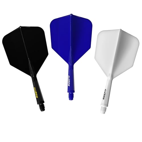 CUESOUL ROST 77 Integrated Dart Shaft and Flight Big Wing Shape,Set of 3 - color: Mixed Color, size: S-23mm