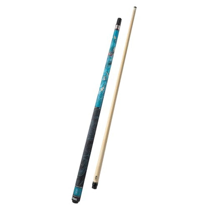 CUESOUL 19oz Pool Cue with Black case,13mm Tip,58inches Mythological Symbols Pattern 4 Styles - color: Blue Dragon
