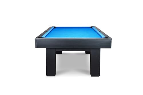 Regal Slate Billiard Pool Table with Professional 1" Thick 3 pcs Slate (Sleek Ebony, 7FT and 8FT) - size: 7FT Without Installation