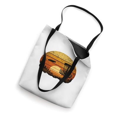 Vintage Retro Disc Golf Sunset Tote Bag