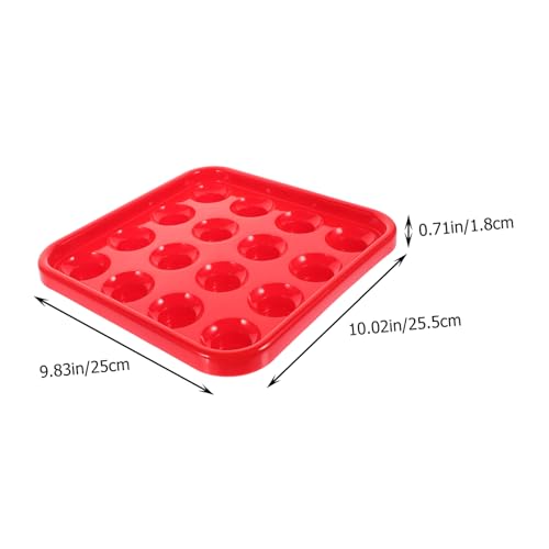 POPETPOP Billiard Storage Tray Pool Billiard Accessories Balls Snooker Pool Ball Holders Billiard Ball Holder - color: Red