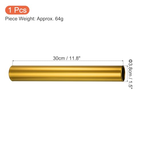 PATIKIL Relay Track Baton, Aluminum Alloy Tube Field Running Race Stick for Outdoor Athletics Sport Game Tool - color: Gold