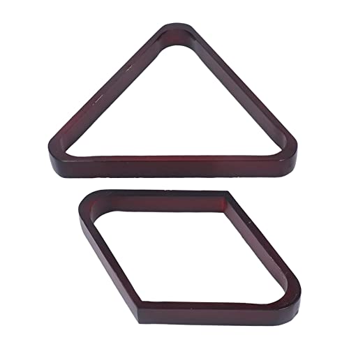 Pool Table Billiard Ball Racks, Wooden Triangle Diamond Rack Set, Billiards Accessories, Large Ball Holder 8 or 9 Ball for 5.72cm 2.3in Billiard Ball 2 Pack Black
