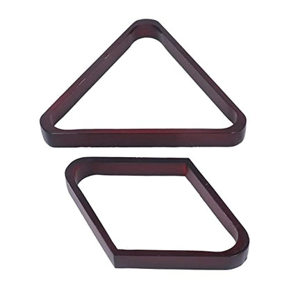 Pool Table Billiard Ball Racks, Wooden Triangle Diamond Rack Set, Billiards Accessories, Large Ball Holder 8 or 9 Ball for 5.72cm 2.3in Billiard Ball 2 Pack Black