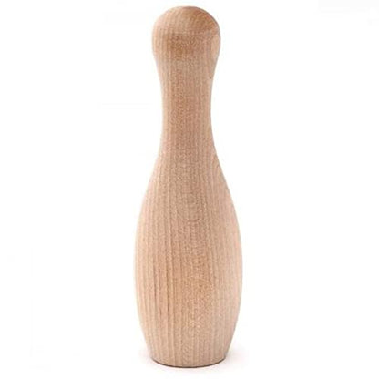 Pinehurst Crafts Unfinished Small Wooden Bowling Pins, 5 Inch Tall (1-1/2 Inch Wide), Pack of 10, Bowling_5IN