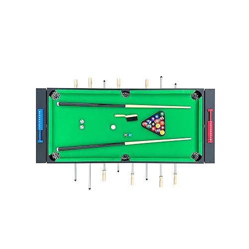 KICK Twain 48" 2-in-1 Multi-Game Table – Foosball & Billiards/Pool Table - color: Black