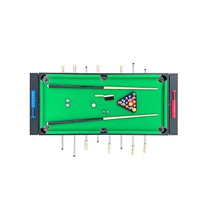 KICK Twain 48" 2-in-1 Multi-Game Table – Foosball & Billiards/Pool Table - color: Black