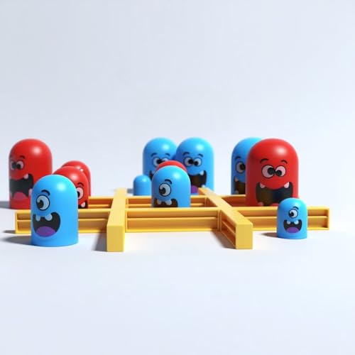 Tic Tac Toe Game - Stackable 3-Layer Nested Puzzle | Interactive Game for Ages 3-8 Kids & Adults | Travel-Friendly
