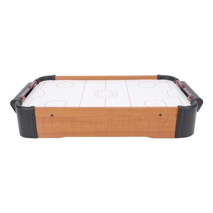 Table Top Air Hockey Game, Battery Operated with Electric Fans for Kids Adults, Portable Mini Air Hockey Table Set with Pucks and Paddles, Lightweight MDF Board