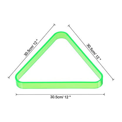 PATIKIL Pool Triangle Rack, Plastic Billiard 8-Ball Triangle Racks Pool Table Accessory for Pool Balls - color: Green