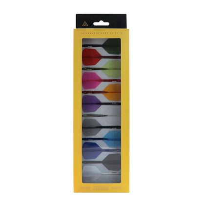 CUESOUL ROST 77 Integrated Dart Shaft and Flight Big Wing/Standard Shape Colour Collection Pack of 12 pcs - color: Big Wing Shape, size: Large