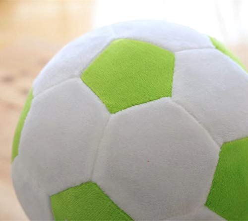 Plush Soccer Balls - Fluffy Stuffed Toy Soccer Ball Plush Pillow Soft Durable Stuff Soccerball Gift for Kids Boy Baby (Green - White,7.8inch/20cm) - color: Green - White, size: 7.8inch/20cm