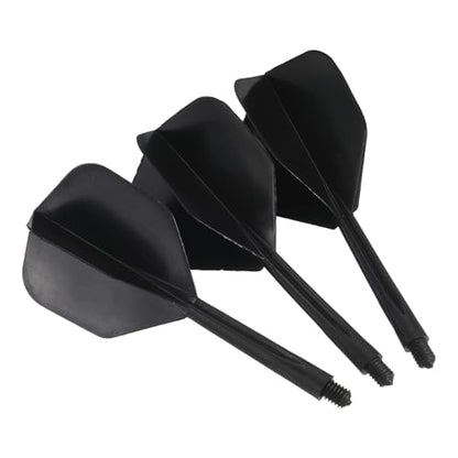 M METERXITY Integrated Dart Shaft and Flights- 2BA Screw in-one Dart Flight, Plastic Anti-Fall, Apply to Soft Tip Darts and Steel Tip Darts - color: Black