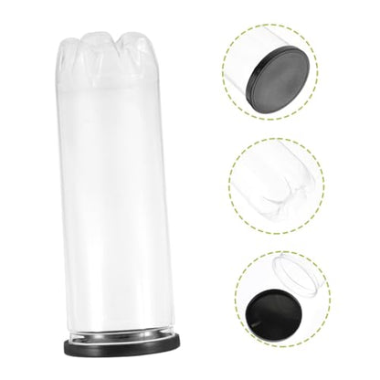 Toyvian Portable Tennis Balls Storage Bottle Clear Organizer for Tennis Badminton Table Tennis Lightweight and Durable Sports Supply Container