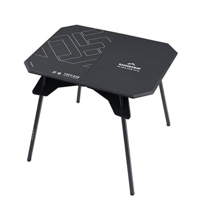 Small Folding Table Portable, Foldable Camping Table with Adjustable Height(16"/4"), Lightweight Side Table for Outdoor Picnic BBQ Beach Travel Fishing, Camping Coffee Table (Black) - color: Black