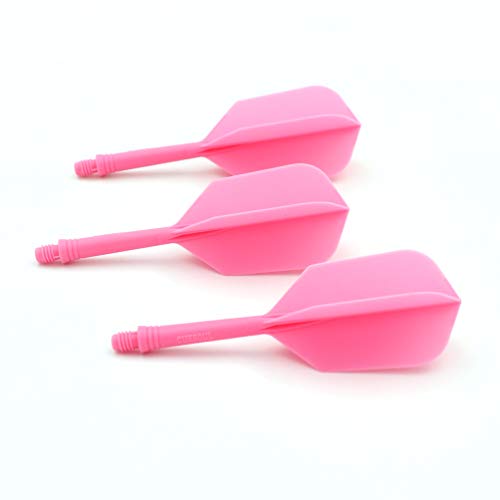 CUESOUL ROST Integrated Dart Shaft and Flights Medium,Slim Shape,Set of 3 - color: Pink