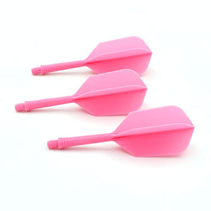 CUESOUL ROST Integrated Dart Shaft and Flights Medium,Slim Shape,Set of 3 - color: Pink