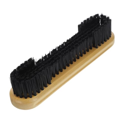VICASKY Billiard Table Rail Brush and Small Spaces Cleaning Brush 12-inch Wooden Handle Pool Table Debris and Dust Remover for Sports Room