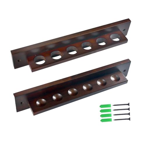 6 Pool Cue Wall Rack for 6 Cues Rod Organizer Pool