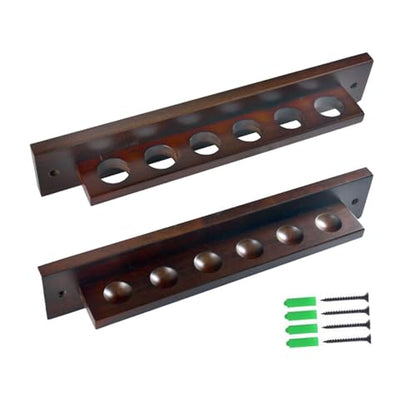 6 Pool Cue Wall Rack for 6 Cues Rod Organizer Pool