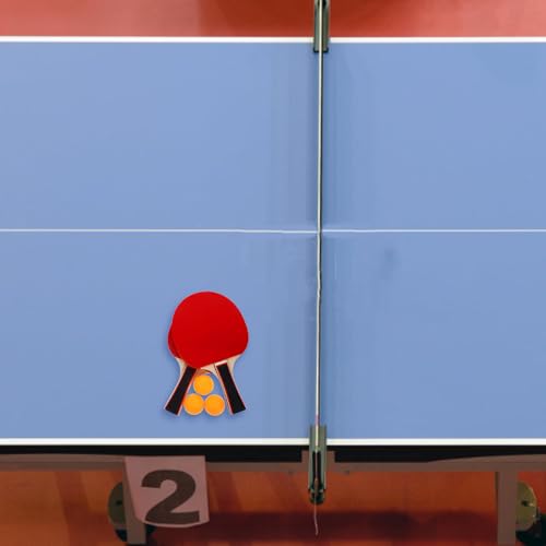 Table Tennis Paddle Set with Non-Skid Wood Racket and Lightweight Portable Balls for Outdoor Training and Interactive Play