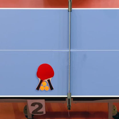 Table Tennis Paddle Set with Non-Skid Wood Racket and Lightweight Portable Balls for Outdoor Training and Interactive Play