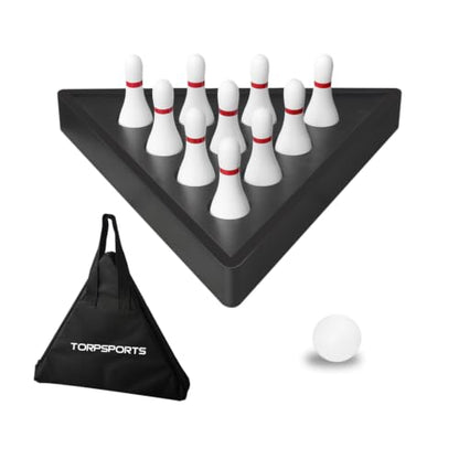 Tabletop Shuffleboard Bowling Pin Set Portable Shuffleboard Bowling Pin Game,Solid Wood Shuffleboard Bowling Curling Games- Easy Carry - color: White