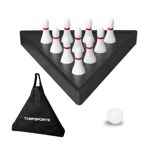 Tabletop Shuffleboard Bowling Pin Set Portable Shuffleboard Bowling Pin Game,Solid Wood Shuffleboard Bowling Curling Games- Easy Carry - color: White