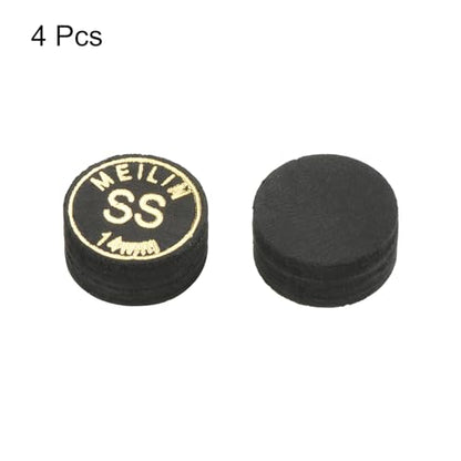 PATIKIL Pool Cue Tips Multiple Layer Pool Billiard Cue Tips Laminated Glue-on Snooker Stick Tip Billiard Accessories - size: 14mm, style: Super Soft