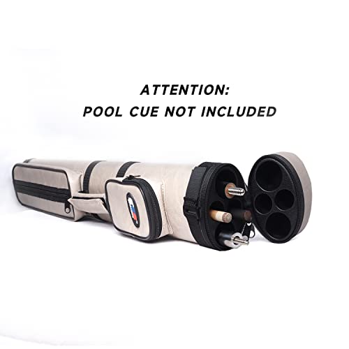 GSE Games & Sports Expert 2x2 Deluxe Hard Billiard Pool Cue Stick Carrying Case, Billiard Cue Case, Billiards Accessories (Several Colors Available) - color: Oval - Dark Grey