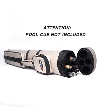 GSE Games & Sports Expert 2x2 Deluxe Hard Billiard Pool Cue Stick Carrying Case, Billiard Cue Case, Billiards Accessories (Several Colors Available) - color: Oval - Dark Grey