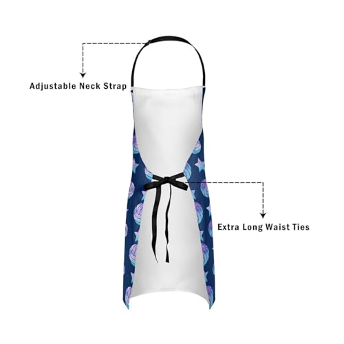 Manfei Volleyball Kids Kitchen Apron - color: Dark Blue