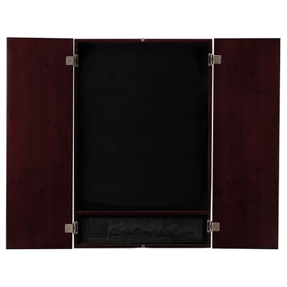 Viper Metropolitan Solid Wood Cabinet & Electronic Dartboard Play-Ready Bundle - color: Mahogany, style: Deluxe Set