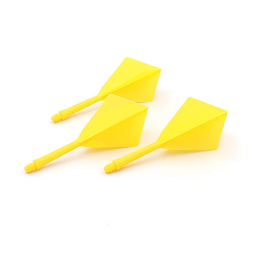 CUESOUL ROST Integrated Dart Shaft and Flights Medium,Diamond Shape,Set of 3 - color: Yellow