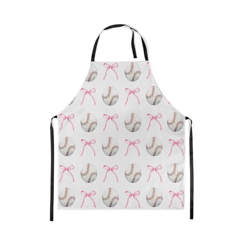 Manfei Blue Bowknot Kids Kitchen Apron - color: Red White