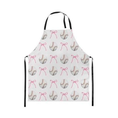 Manfei Blue Bowknot Kids Kitchen Apron - color: Red White