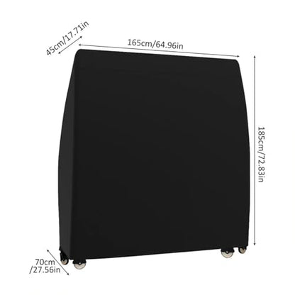1pc Heavy Duty Waterproof Table Tennis Cover Dust Sun Rain Protection Indoor Outdoor Ping Pong Storage Polyester 165X70X185cm