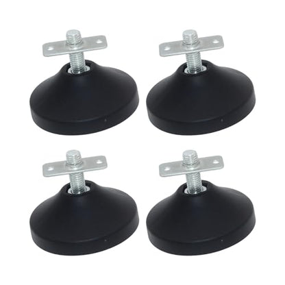 Foosball Table Adjustable Feet - 4 Pc Set for Pool, Ping Pong & Soccer Tables - 88mmx68mm (3.5x2.7 in) Leveling Legs