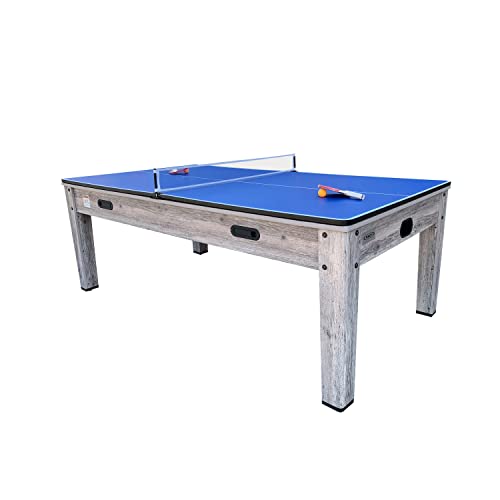 Luxor 7.5-Foot 4-in-1 Multi-Game Swivel Pool Table - Billiards/Pool, Ping Pong, Hockey & Dining