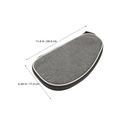 Toddmomy 2pcs Table Tennis Paddle Cover and Ball Organizing Bag, Portable Gray Shell Case with Zipper, Protective Storage for Pingpong Racket Carrying and Sports Equipment